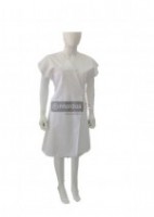 Ref 01006 - Bata de traçar, decote em V, 3 bolsos frontais e com manga cava (Senhora)